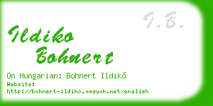 ildiko bohnert business card